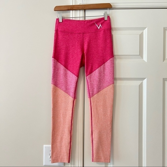 Outdoor Voices x CHAARG Springs 7/8 Leggings Flamingo/Rose/Clay Medium - Picture 4 of 8